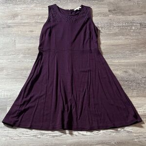 LOFT Deep Purple Midi Dress